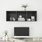 Preview: TV-Wandschrank Grau 37x37x107 cm Holzwerkstoff