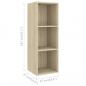 Preview: TV-Wandschrank Sonoma-Eiche 37x37x107 cm Holzwerkstoff