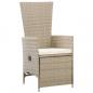 Preview: 7-tlg. Garten-Essgruppe Poly Rattan Beige