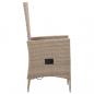 Preview: 7-tlg. Garten-Essgruppe Poly Rattan Beige