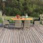 Preview: ARDEBO.de - 7-tlg. Garten-Essgruppe Poly Rattan Anthrazit