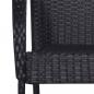 Preview: 3-tlg. Garten-Essgruppe Poly Rattan Schwarz