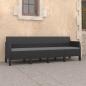 Preview: ARDEBO.de - 4-Sitzer-Gartensofa mit Kissen Anthrazit PP Rattan