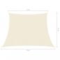 Preview: Sonnensegel 160 g/m² Creme 3/4x3 m HDPE