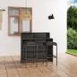 Preview: ARDEBO.de - 3-tlg. Gartenbar-Set mit Kissen Grau