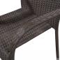 Preview: 3-tlg. Garten-Essgruppe Poly Rattan Braun