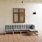 Preview: ARDEBO.de - 5-tlg. Garten-Lounge-Set mit Kissen Kiefer Massivholz