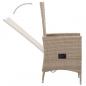 Preview: 7-tlg. Garten-Essgruppe Poly Rattan Beige