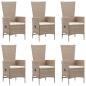 Preview: 7-tlg. Garten-Essgruppe Poly Rattan Beige