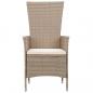 Preview: 7-tlg. Garten-Essgruppe Poly Rattan Beige