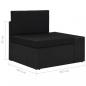 Preview: 5-tlg. Garten-Lounge-Set mit Kissen Schwarz Poly Rattan