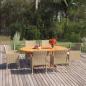 Preview: ARDEBO.de - 7-tlg. Garten-Essgruppe Poly Rattan Beige