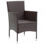 Preview: 7-tlg. Garten-Essgruppe Poly Rattan Braun