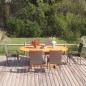 Preview: ARDEBO.de - 7-tlg. Garten-Essgruppe Poly Rattan Braun