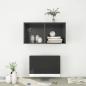 Preview: TV-Wandschrank Grau 37x37x72 cm Holzwerkstoff