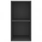 Preview: TV-Wandschrank Grau 37x37x72 cm Holzwerkstoff