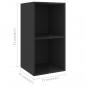 Preview: TV-Wandschrank Hochglanz-Schwarz 37x37x72 cm Holzwerkstoff