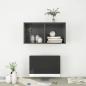 Preview: TV-Wandschrank Hochglanz-Grau 37x37x72 cm Holzwerkstoff