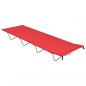 Preview: ARDEBO.de - Campingliege 180x60x19 cm Oxford-Gewebe und Stahl Rot