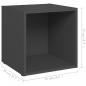 Preview: TV-Schrank Grau 37x35x37 cm Holzwerkstoff