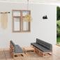 Preview: ARDEBO.de - 8-tlg. Garten-Lounge-Set mit Kissen Kiefer Massivholz