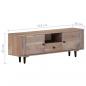 Preview: TV-Schrank 118x30x40 cm Massivholz Akazie