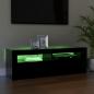 Preview: TV-Schrank mit LED-Leuchten Schwarz 120x35x40 cm