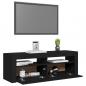 Preview: TV-Schrank mit LED-Leuchten Schwarz 120x35x40 cm