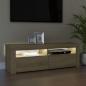 Preview: TV-Schrank mit LED-Leuchten Sonoma-Eiche 120x35x40 cm