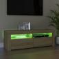 Preview: TV-Schrank mit LED-Leuchten Sonoma-Eiche 120x35x40 cm