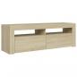 Preview: TV-Schrank mit LED-Leuchten Sonoma-Eiche 120x35x40 cm