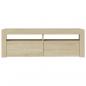 Preview: TV-Schrank mit LED-Leuchten Sonoma-Eiche 120x35x40 cm