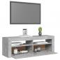 Preview: TV-Schrank mit LED-Beleuchtung Betongrau 120x35x40 cm