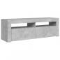 Preview: TV-Schrank mit LED-Beleuchtung Betongrau 120x35x40 cm