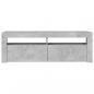 Preview: TV-Schrank mit LED-Beleuchtung Betongrau 120x35x40 cm