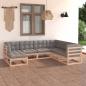 Preview: ARDEBO.de - 7-tlg. Garten-Lounge-Set mit Kissen Massivholz Kiefer