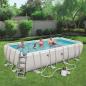 Preview: ARDEBO.de - Bestway Power Steel Swimmingpool-Set Rechteckig 549x274x122 cm