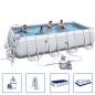 Preview: Bestway Power Steel Swimmingpool-Set Rechteckig 549x274x122 cm