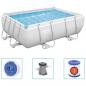 Preview: Bestway Power Steel Swimmingpool-Set Rechteckig 282x196x84 cm 