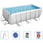 Preview: Bestway Power Steel Swimmingpool-Set Rechteckig 412x201x122 cm