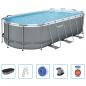 Preview: Bestway Power Steel Aufstellpool Oval 549x274x122 cm