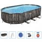 Preview: Bestway Power Steel Swimmingpool-Set Oval 488x305x107 cm