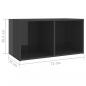 Preview: TV-Schrank Hochglanz-Grau 72x35x36,5 cm Holzwerkstoff