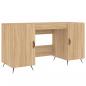 Preview: Schreibtisch Sonoma-Eiche 140x50x75 cm Holzwerkstoff