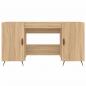 Preview: Schreibtisch Sonoma-Eiche 140x50x75 cm Holzwerkstoff