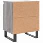 Preview: Nachttisch Grau Sonoma 40x30x50 cm Holzwerkstoff