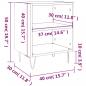 Preview: Nachttisch Betongrau 40x30x50 cm Holzwerkstoff