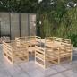 Preview: ARDEBO.de - 9-tlg. Garten-Lounge-Set Massivholz Kiefer