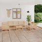 Preview: ARDEBO.de - 8-tlg. Garten-Lounge-Set Massivholz Kiefer