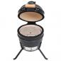 Preview: 2-in-1 Kamado-Grill Smoker Keramik 56 cm Schwarz